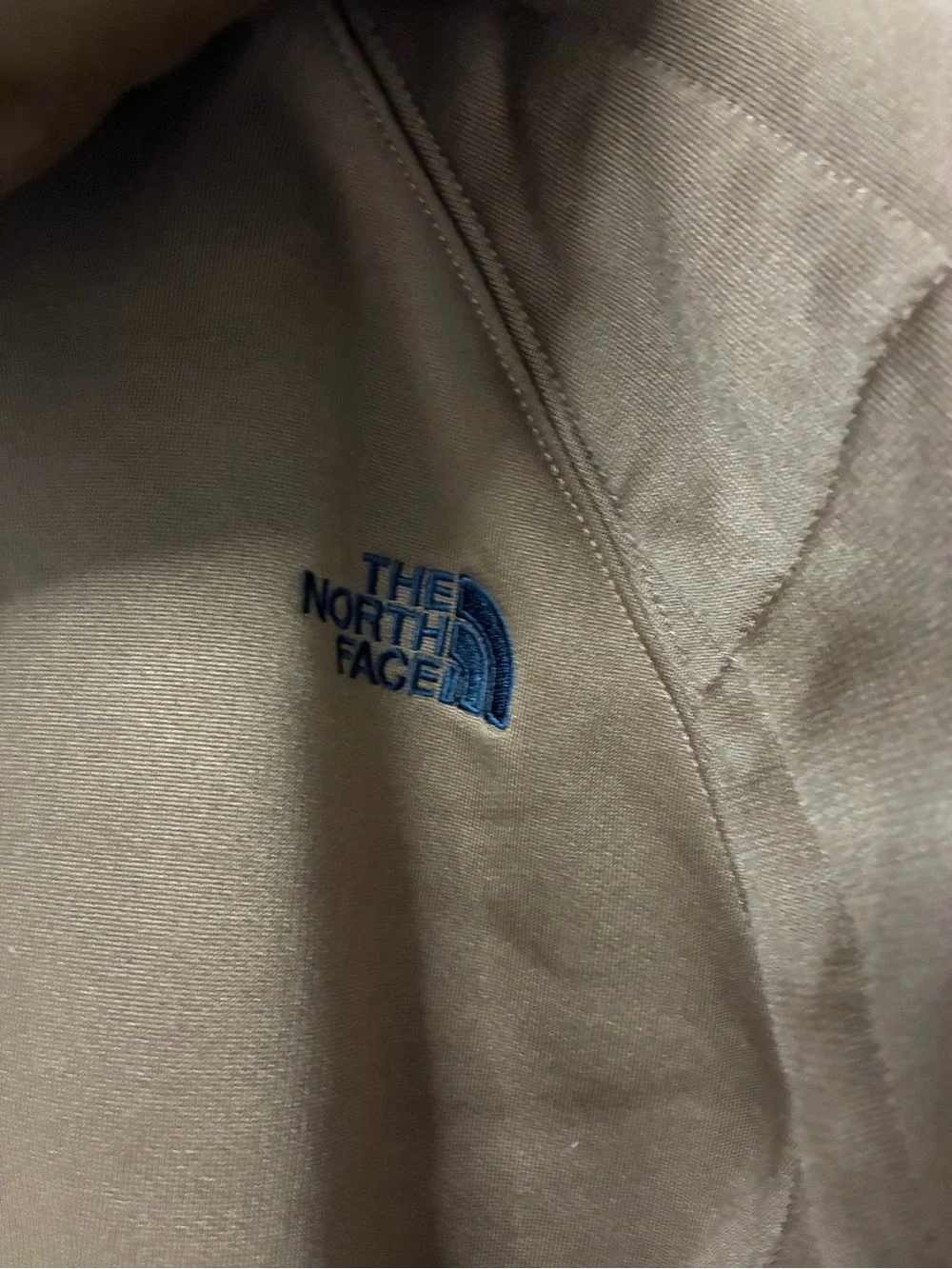 The North Face Men's Brown Hooded Puffer Jacket with Black Accents reversible